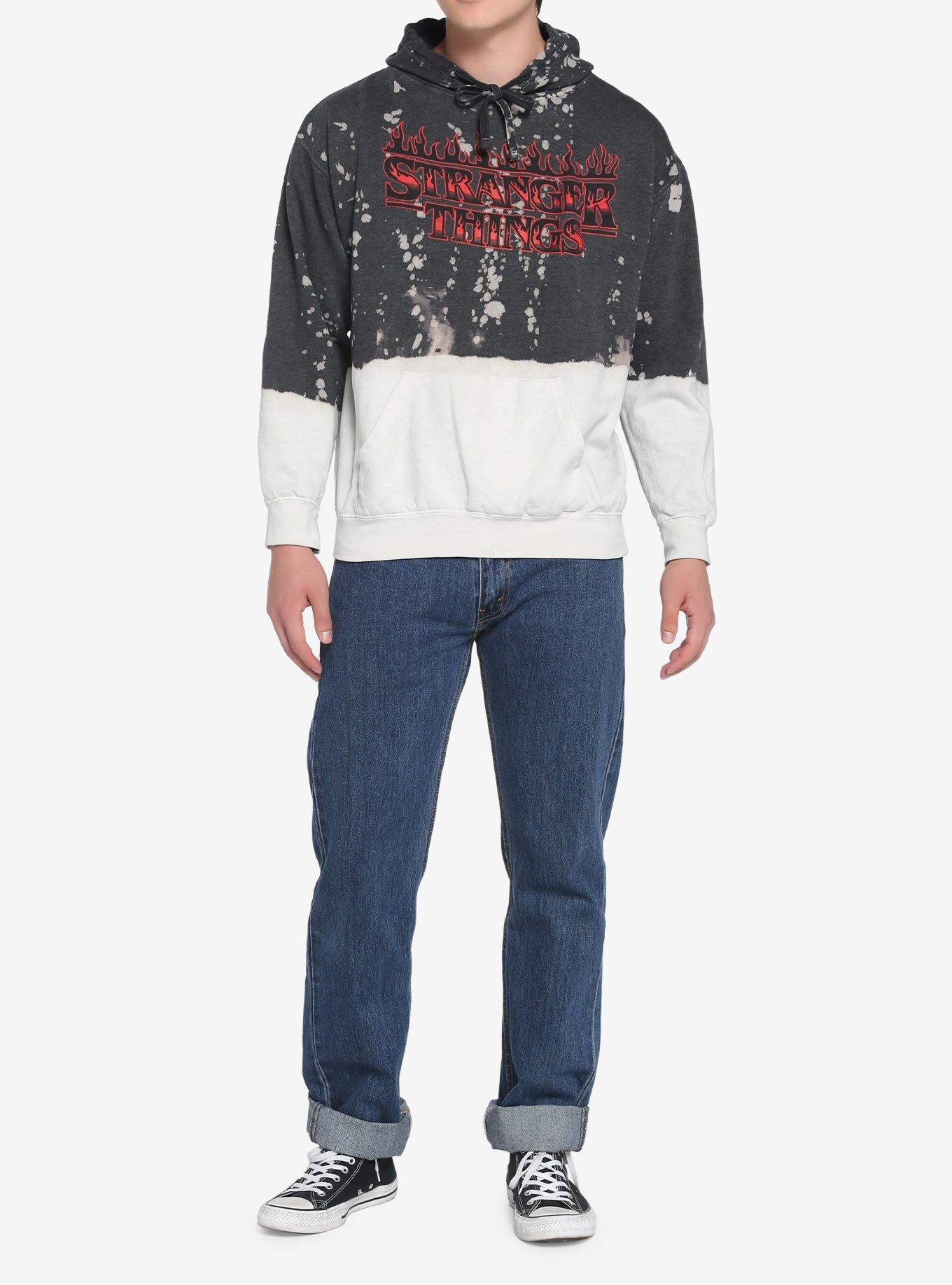 Stranger Things Logo Dip-Dye Hoodie, MULTI, alternate