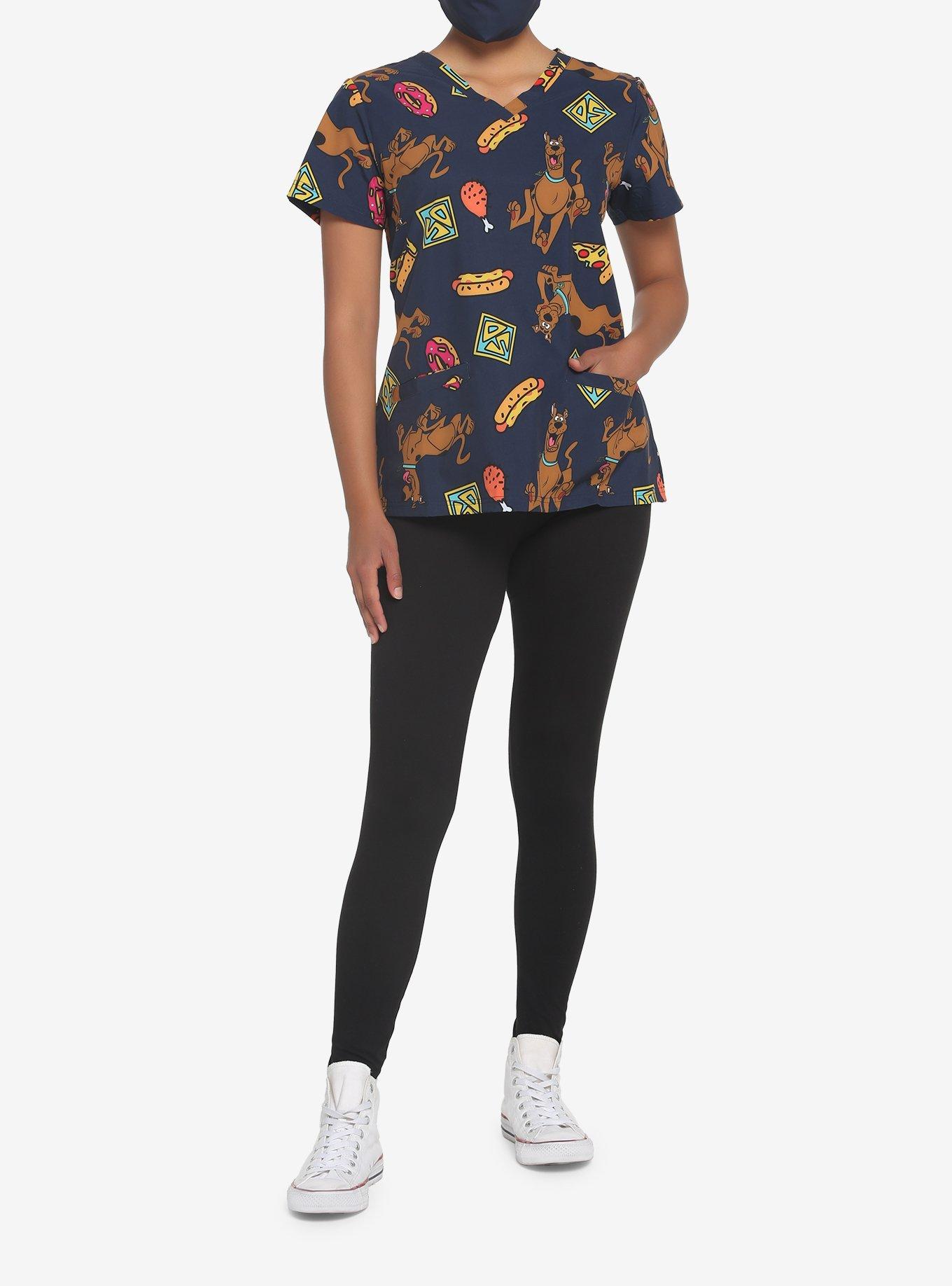 Scooby-Doo! Snacks Scrub Top With Mask, MULTI, alternate