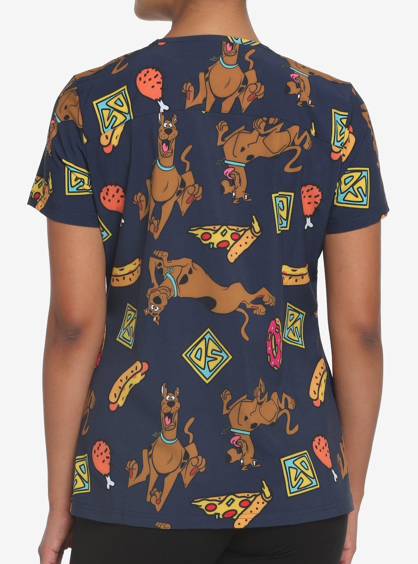 Scooby-Doo! Snacks Scrub Top With Mask, MULTI, alternate