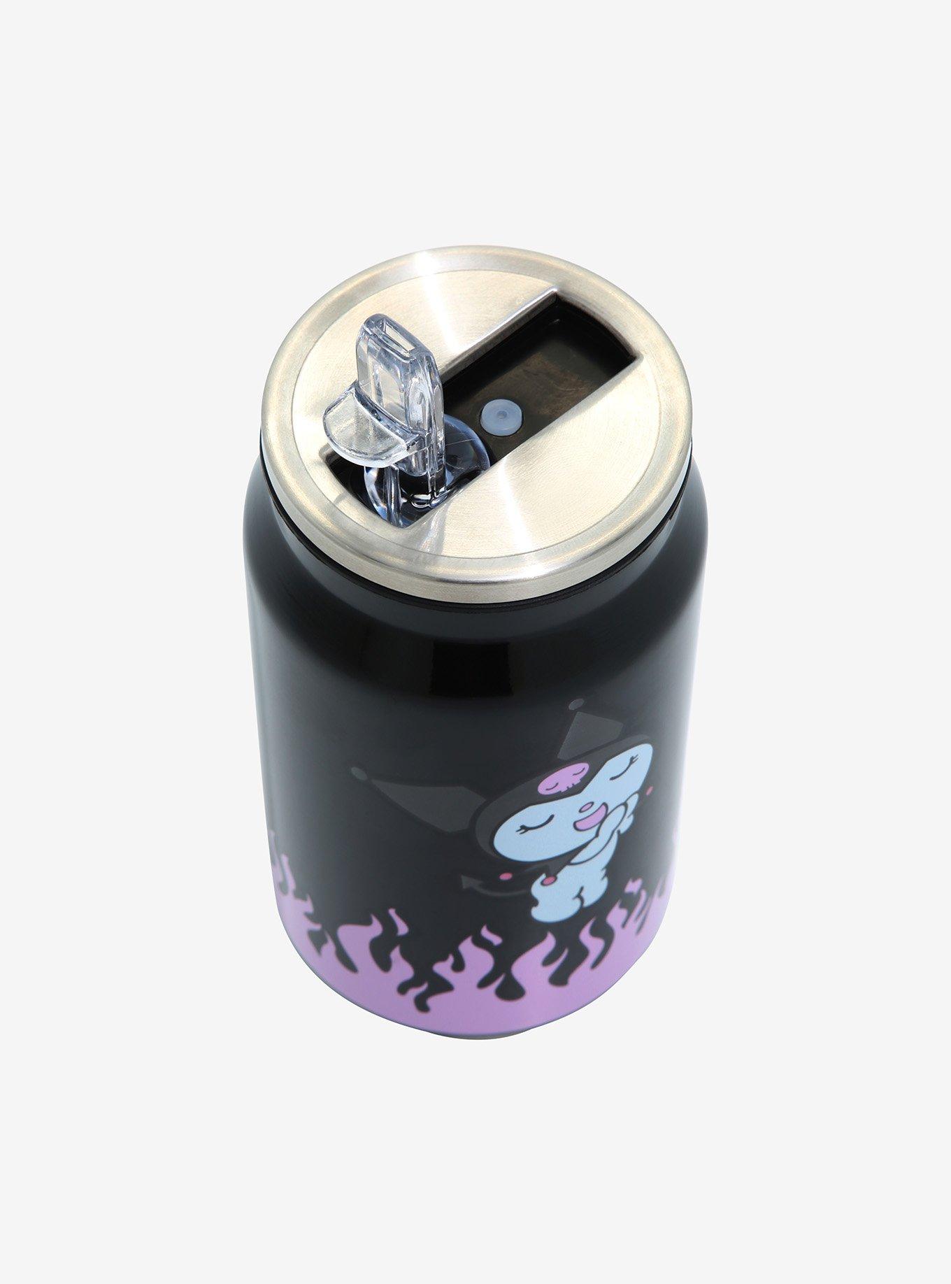Kuromi Flames Soda Can Water Bottle, , alternate