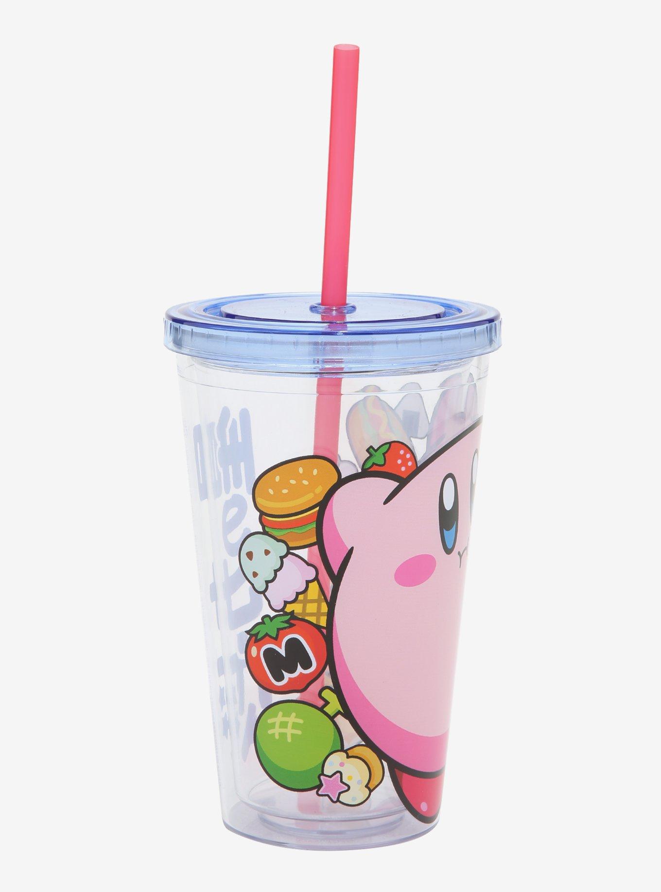 Kirby Glass Cup Cute Kirby Tumbler Glasses Kawaii Kirby Drinking Glassware  16oz - RegisBox