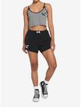 Black & White Stripe Cami & Shorts Girls Lounge Set, MULTI, alternate
