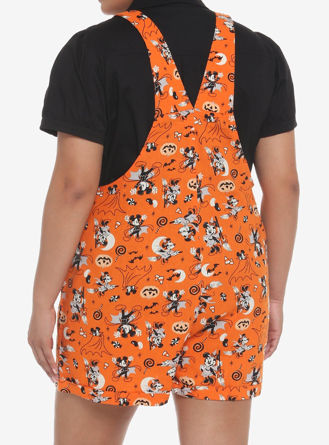 Her Universe Disney Halloween Vintage Icons Soft Shortalls Plus Size, MULTI, alternate
