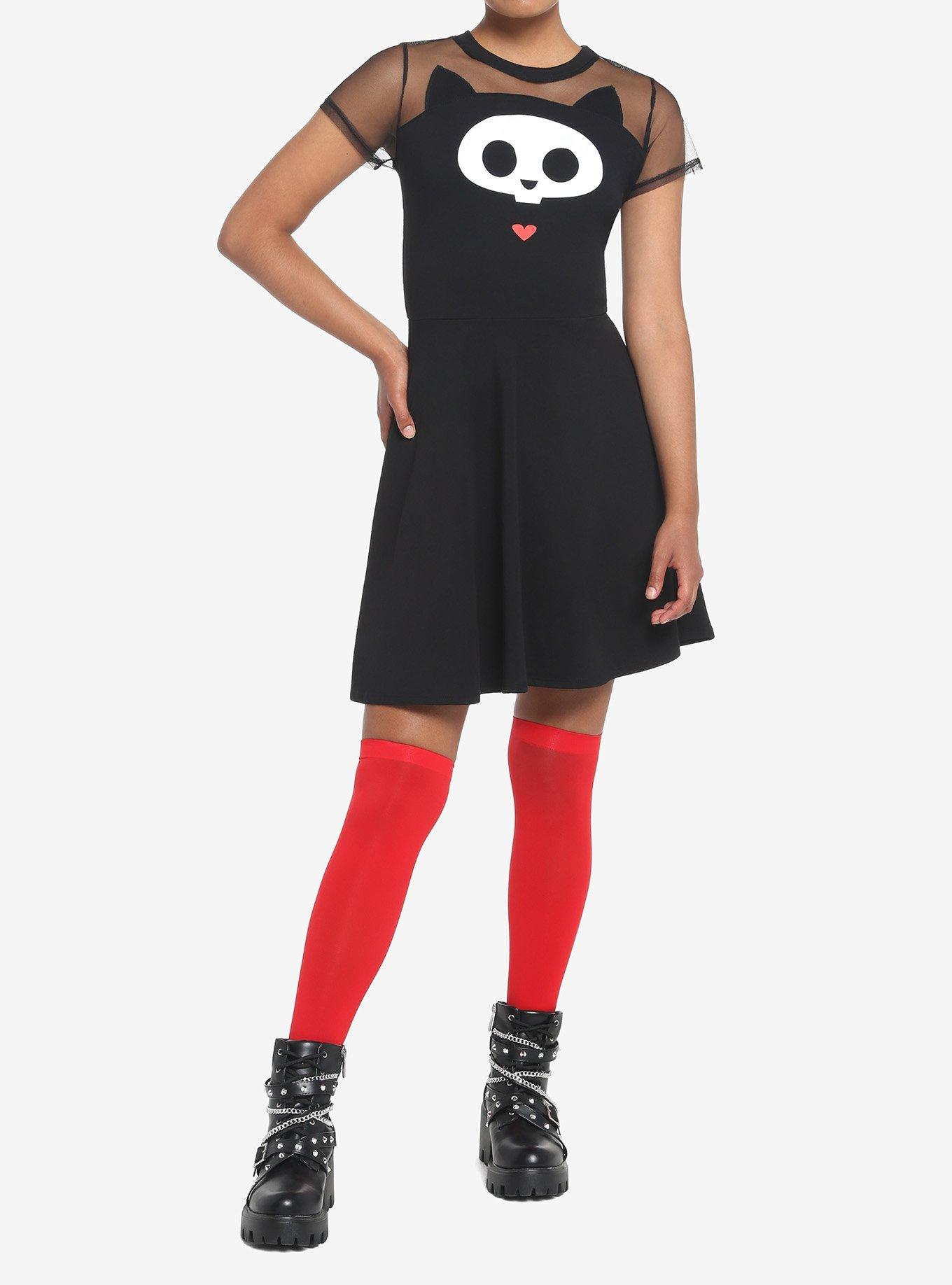 Skelanimals Kit Mesh Skater Dress, , hi-res