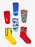 Disney Lilo & Stitch Vibrant Sock Set 6 Pair, , alternate