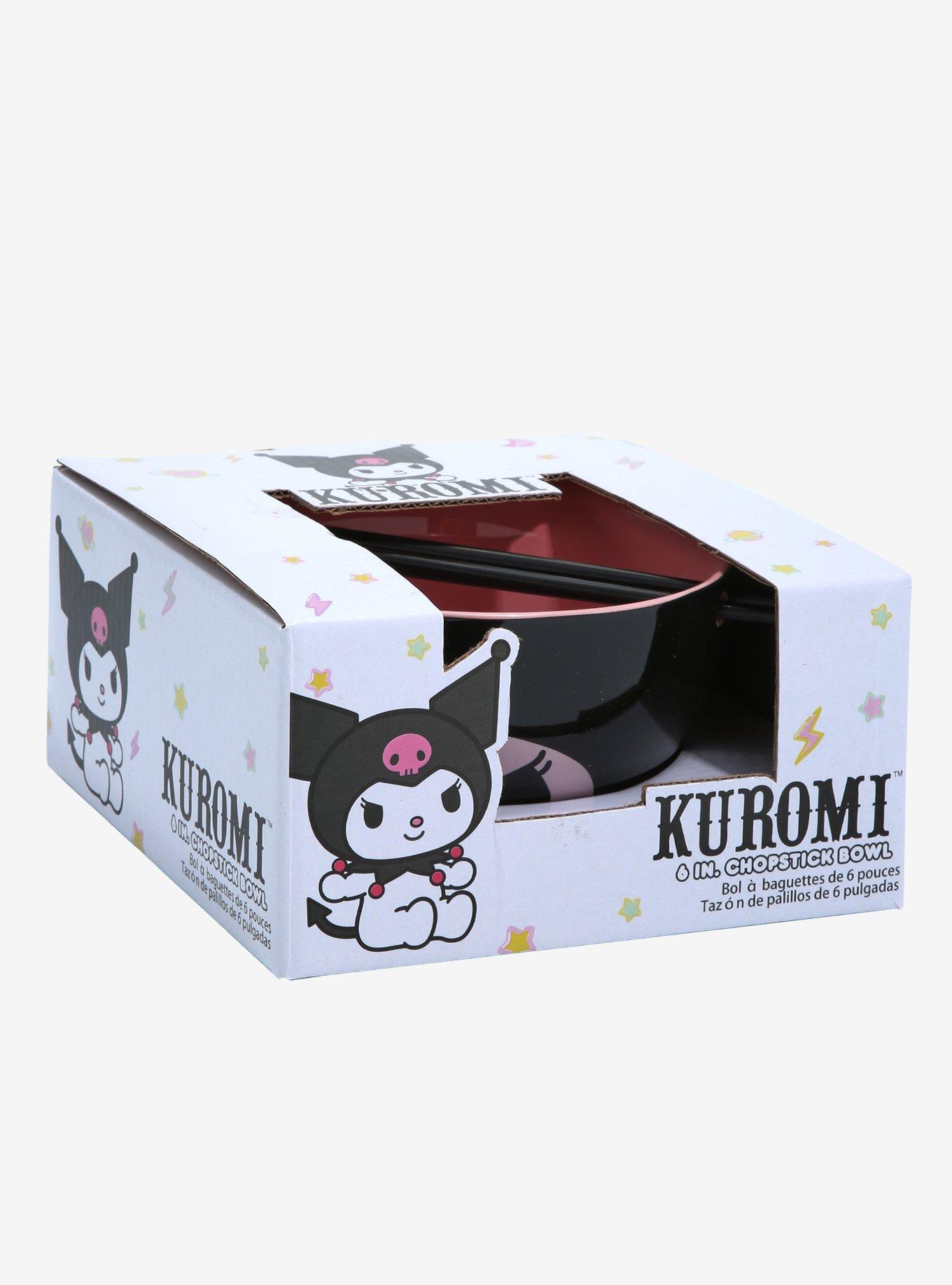Kuromi Ramen Bowl With Chopsticks, , alternate