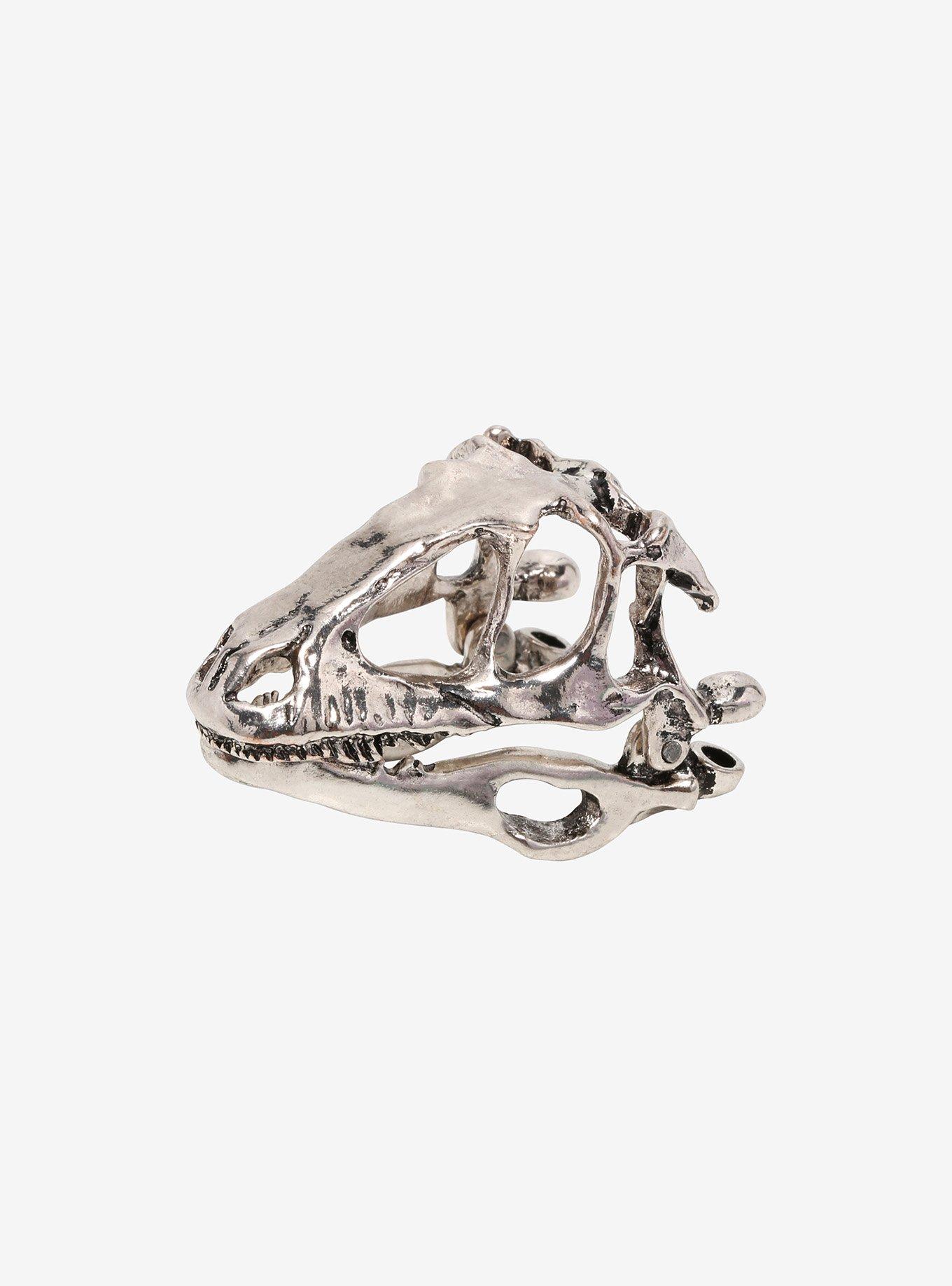 Jurassic Park Dinosaur Head Fossil Ring, , alternate