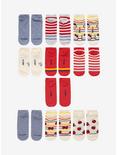 Hello Kitty Stripe No-Show Socks 10 Pair, , alternate