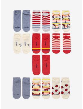 Hello Kitty Stripe No-Show Socks 10 Pair, , hi-res