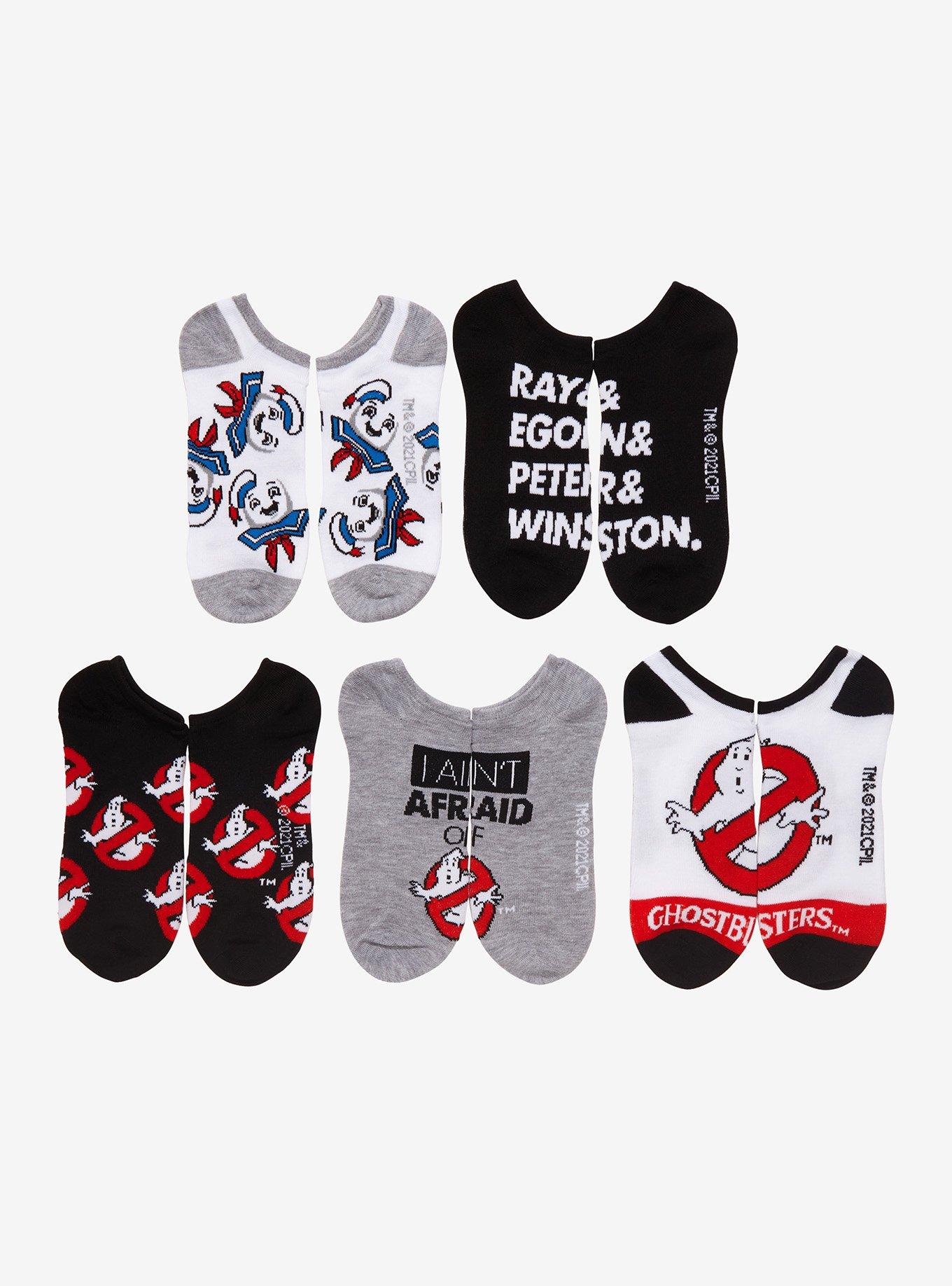 Ghostbusters Logo No-Show Socks 5 Pair, , alternate