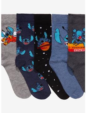 Disney Lilo & Stitch Experiment 626 Crew Socks 5 Pair, , hi-res