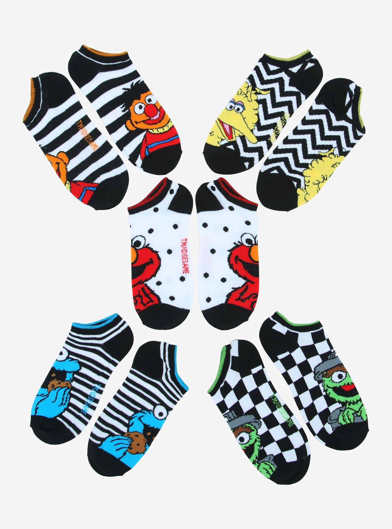 Sesame Street No-Show Socks 5 Pair, , alternate
