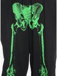 Green Skeleton Jogger Pants Plus Size, BLACK  GREEN, alternate
