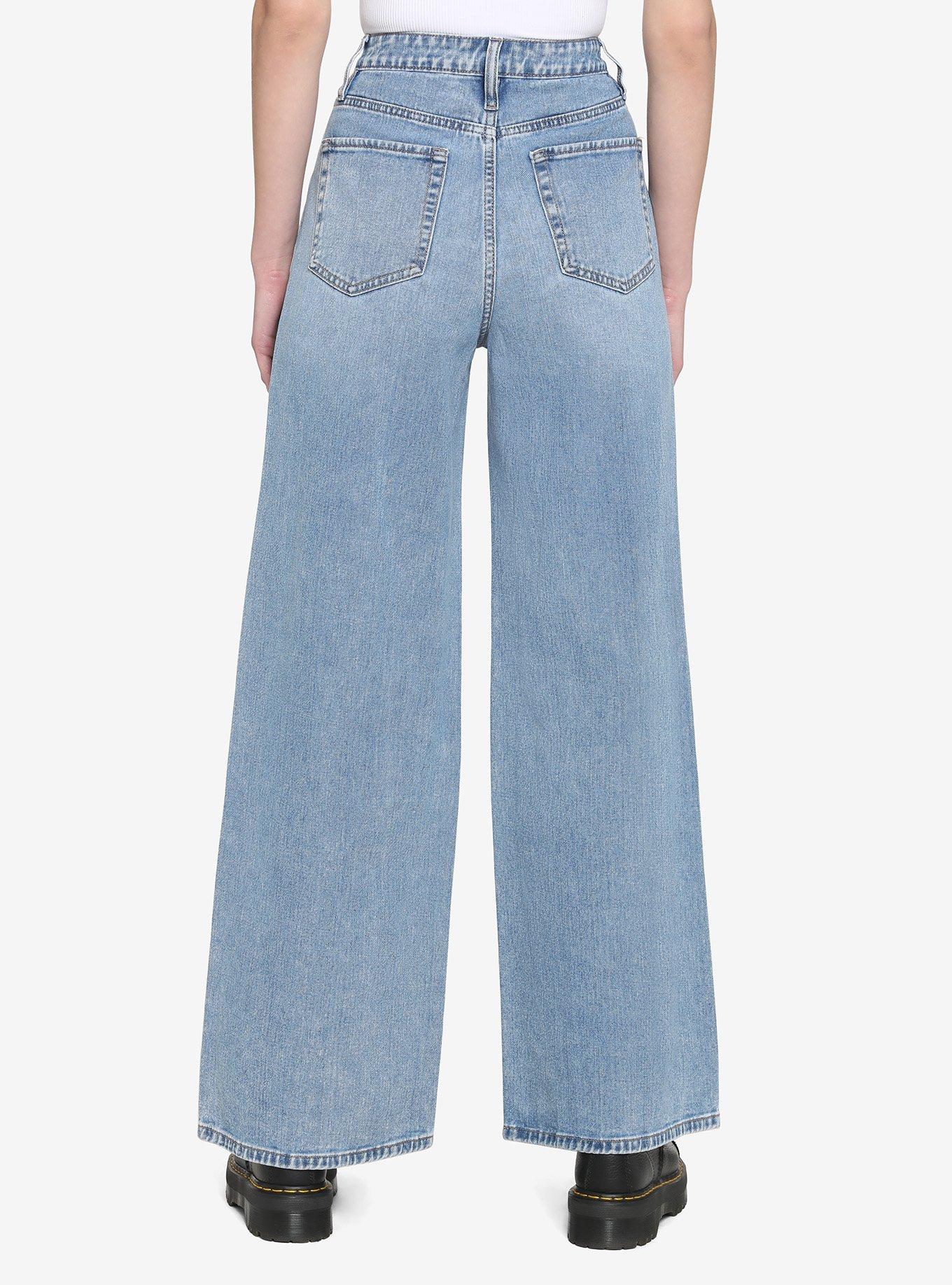 Indigo Wide Leg Denim Pants, INDIGO, alternate