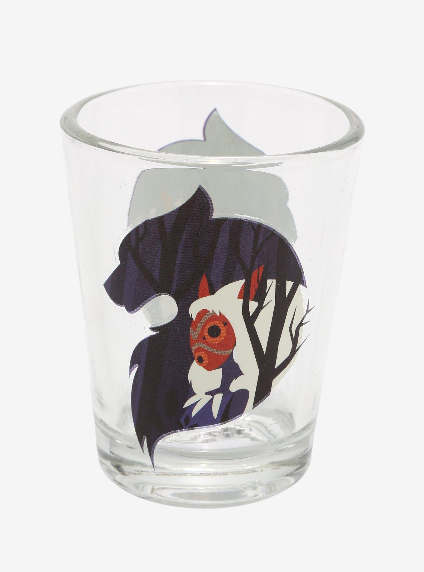 Studio Ghibli Princess Mononoke Silhouette Mini Glass, , alternate
