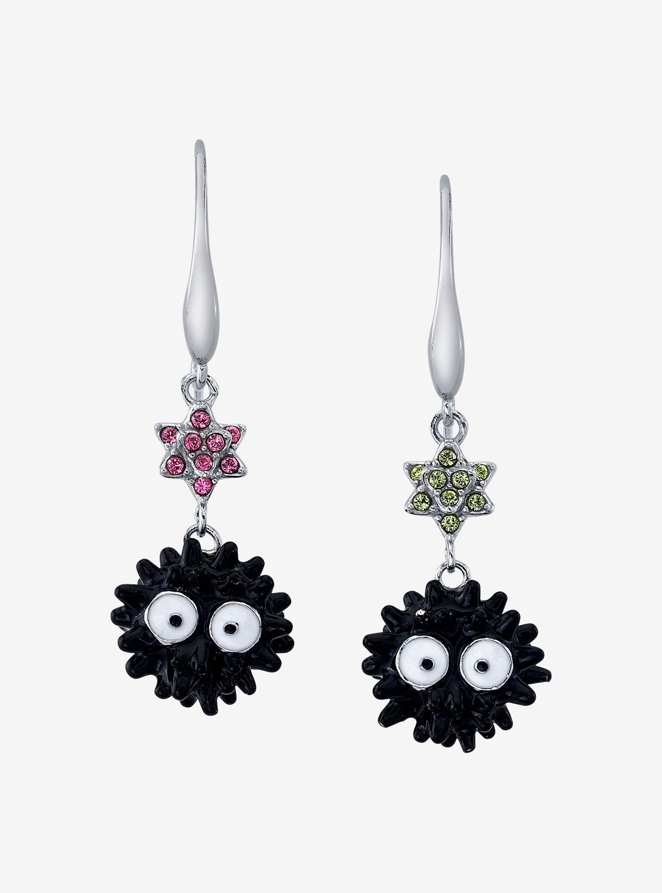 Studio Ghibli X RockLove Spirited Away Soot Sprite Drop Earrings, , alternate
