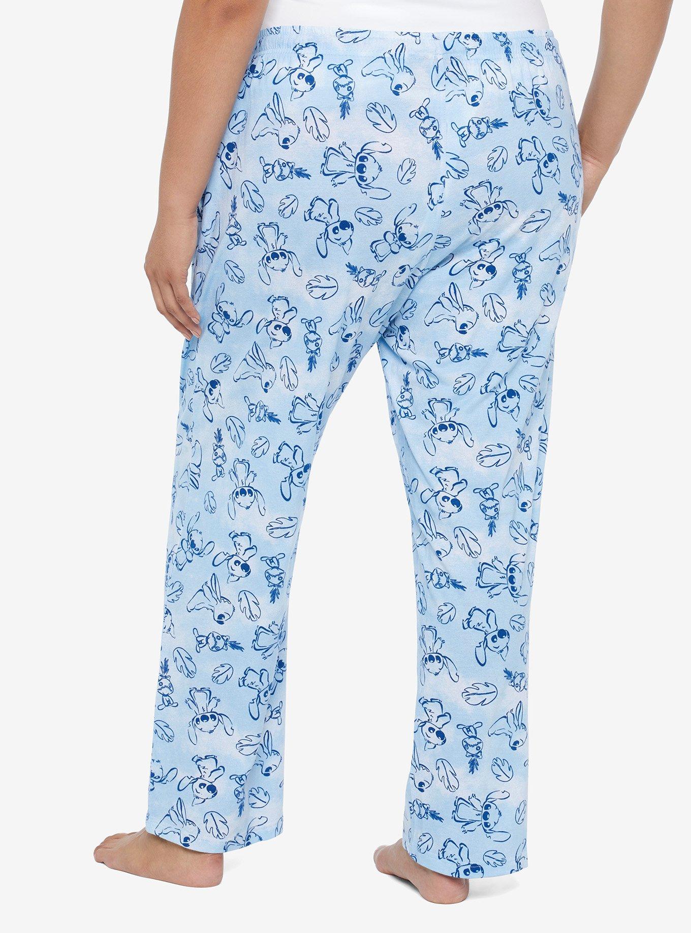 Disney Lilo & Stitch Sketch Pajama Pants Plus Size, BLUE, alternate