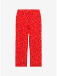 Disney Mulan Mushu Magnolia Flowers Allover Print Sleep Pants, RED, alternate