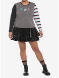 The Nightmare Before Christmas Oogie's Boys Contrast Girls Skimmer Long-Sleeve T-Shirt Plus Size, MULTI, alternate