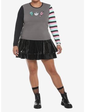 The Nightmare Before Christmas Oogie's Boys Contrast Girls Skimmer Long-Sleeve T-Shirt Plus Size, , hi-res