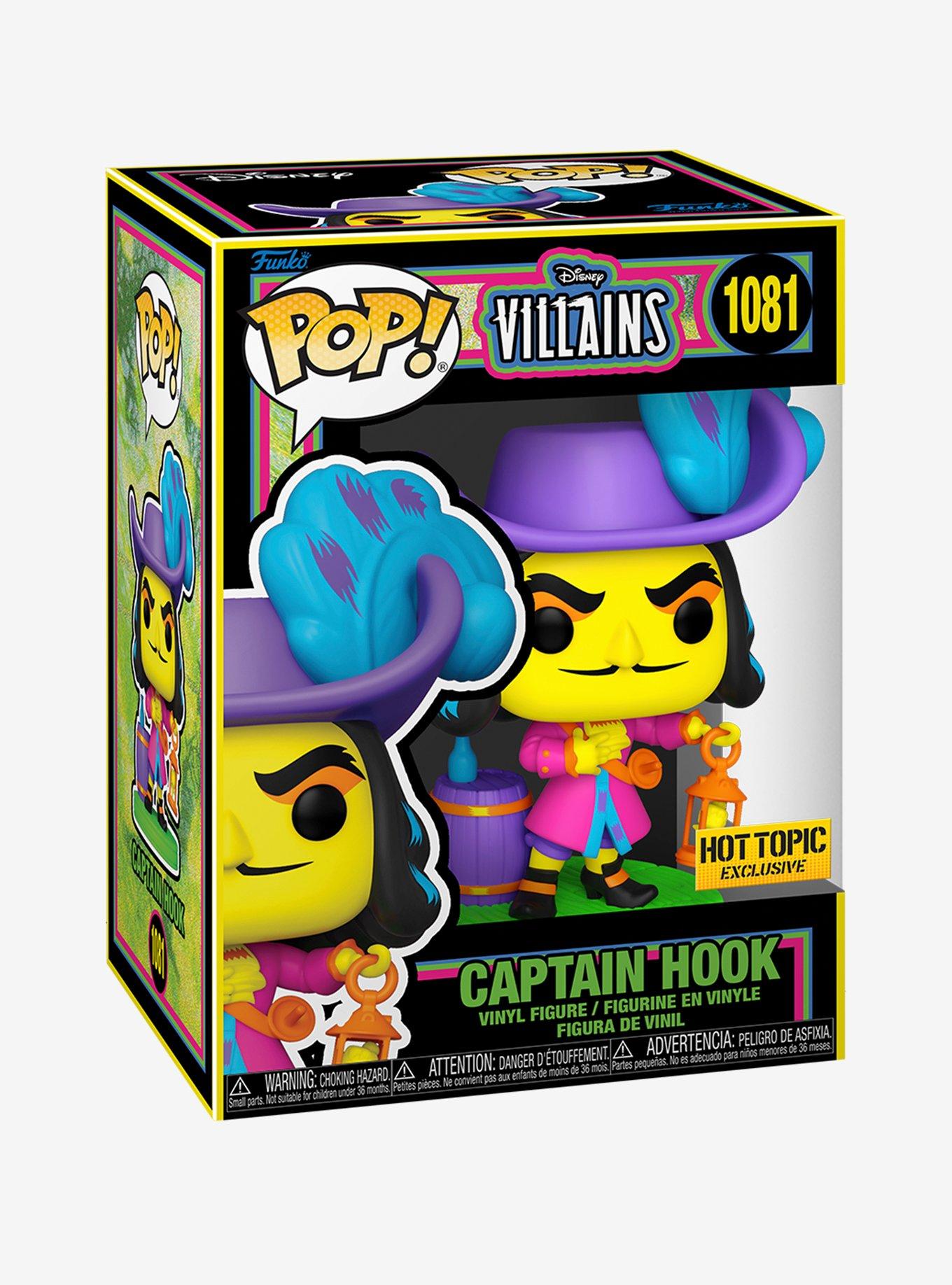 Disney Villains Pop! Captain Hook (Blacklight) Vinyl Figure Hot Topic Exclusive, , alternate