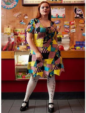 The Nightmare Before Christmas Sally Patchwork Jagged Dress Plus Size, , hi-res