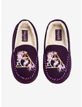 Harry Potter Floral Deathly Hallows Slippers, , hi-res