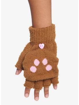 Fuzzy Kawaii Teddy Bear Convertible Gloves, , hi-res