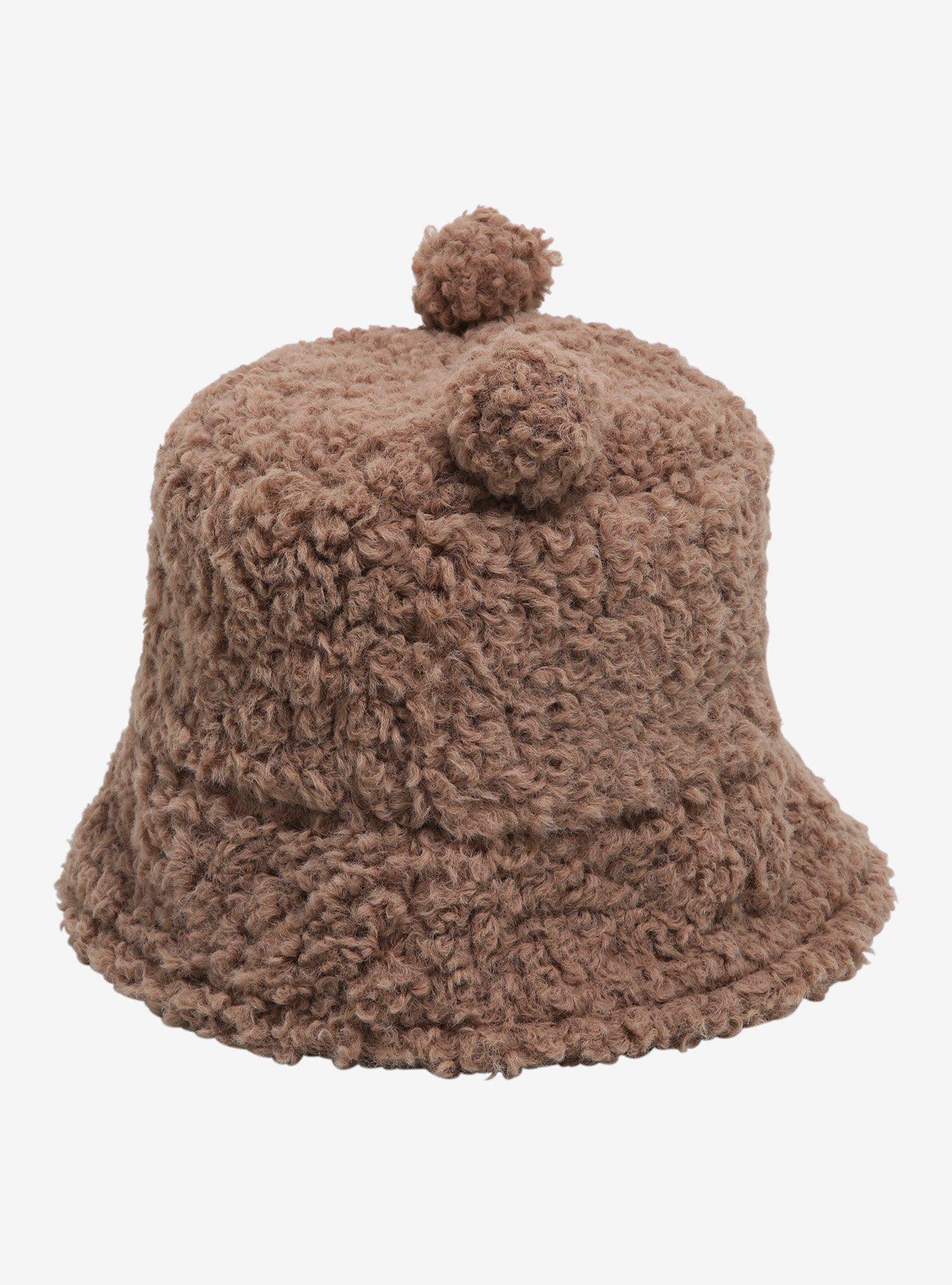 Teddy Bear 3D Ears Sherpa Bucket Hat, , alternate
