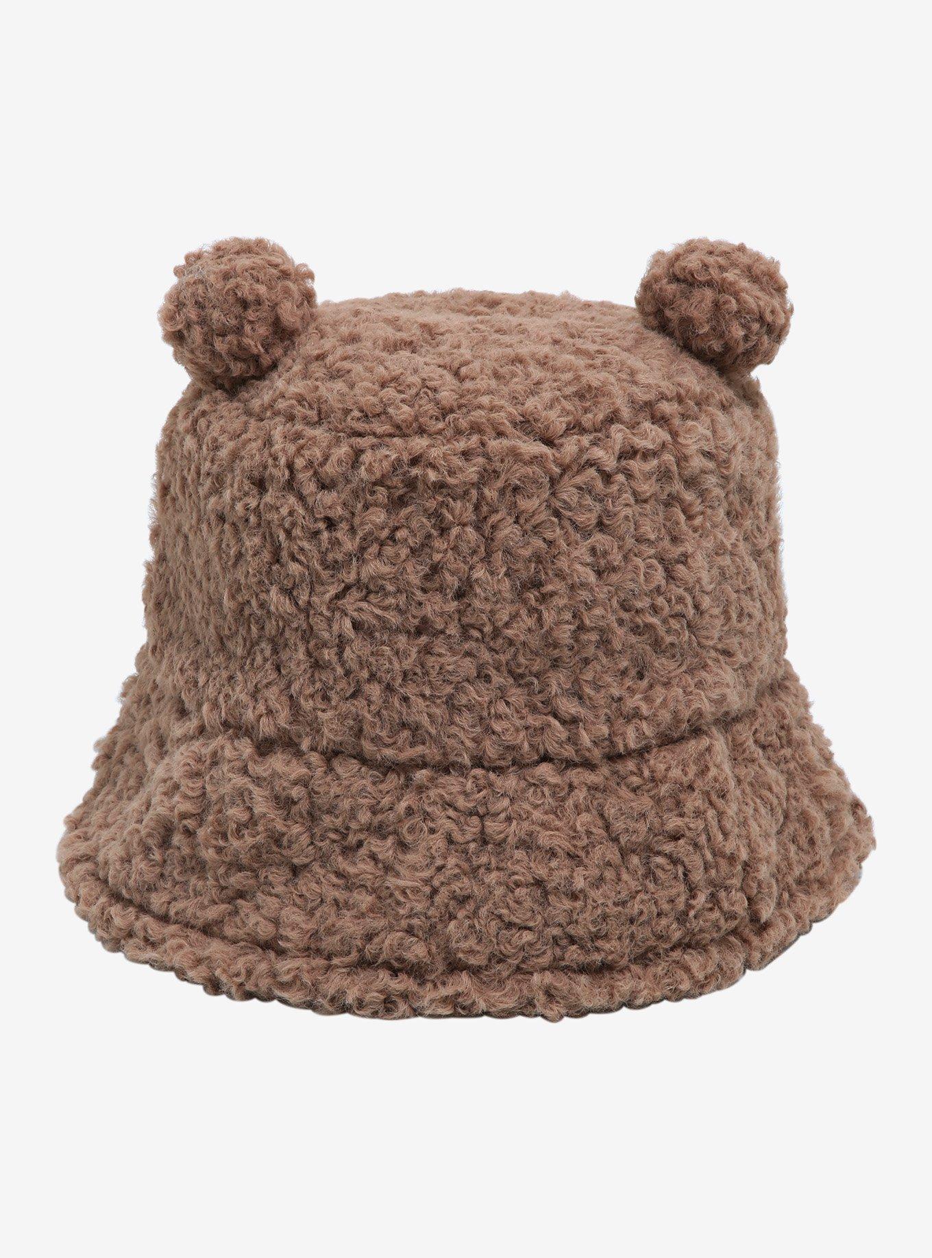 Teddy Bear 3D Ears Sherpa Bucket Hat, , alternate