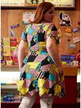 The Nightmare Before Christmas Sally Patchwork Jagged Dress Plus Size, MULTI, alternate