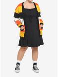 Her Universe Disney Halloween Mickey Mouse Stripe Open Cardigan Plus Size Her Universe Exclusive, MULTI, alternate