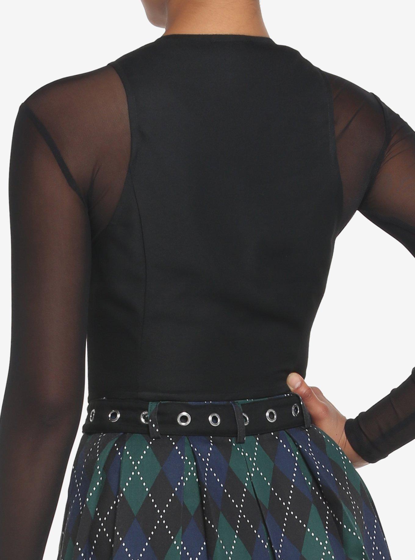 Black Double-Breasted Vest, DEEP BLACK, alternate