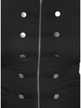 Black Military Jacket Plus Size, DEEP BLACK, alternate