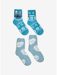 Disney Lilo & Stitch Fair Isle Fuzzy Socks 2 Pair, , alternate