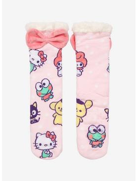 Hello Kitty And Friends Pink Bow Cozy Slipper Socks, , hi-res