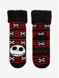 The Nightmare Before Christmas Jack Holiday Stripe Cozy Slipper Socks, , alternate