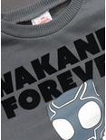 Marvel Black Panther Wakanda Forever Color Block Crew Neck - BoxLunch Exclusive, BLACK, alternate