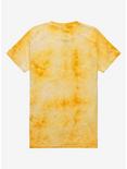 Nirvana Smile Yellow Tie-Dye Boyfriend Fit Girls T-Shirt, BRIGHT YELLOW, alternate