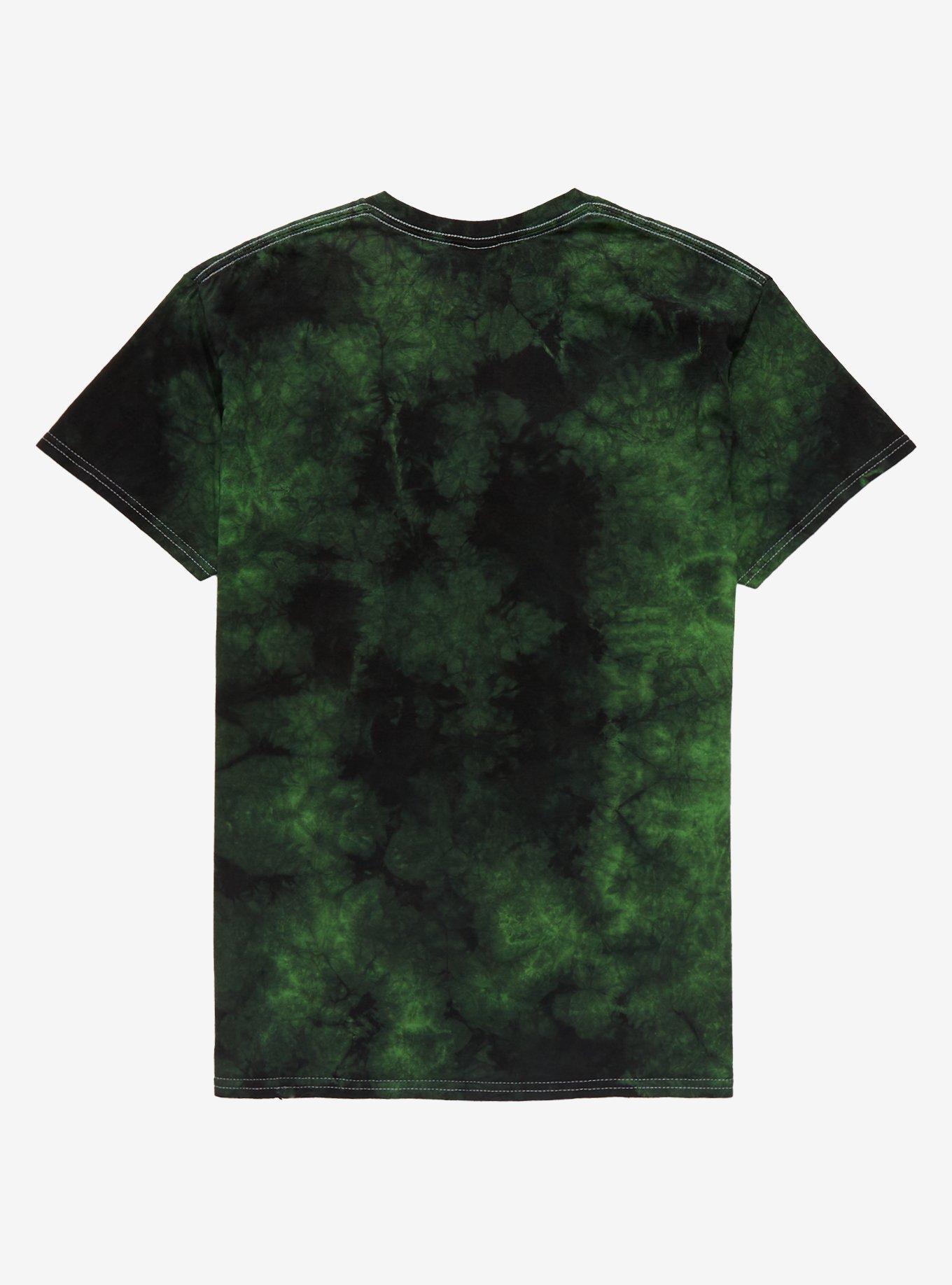 Nine Inch Nails Green Tie-Dye Boyfriend Fit Girls T-Shirt, MULTI, alternate