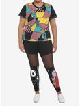 The Nightmare Before Christmas Sally Patchwork Skimmer Girls Top Plus Size, MULTI, alternate