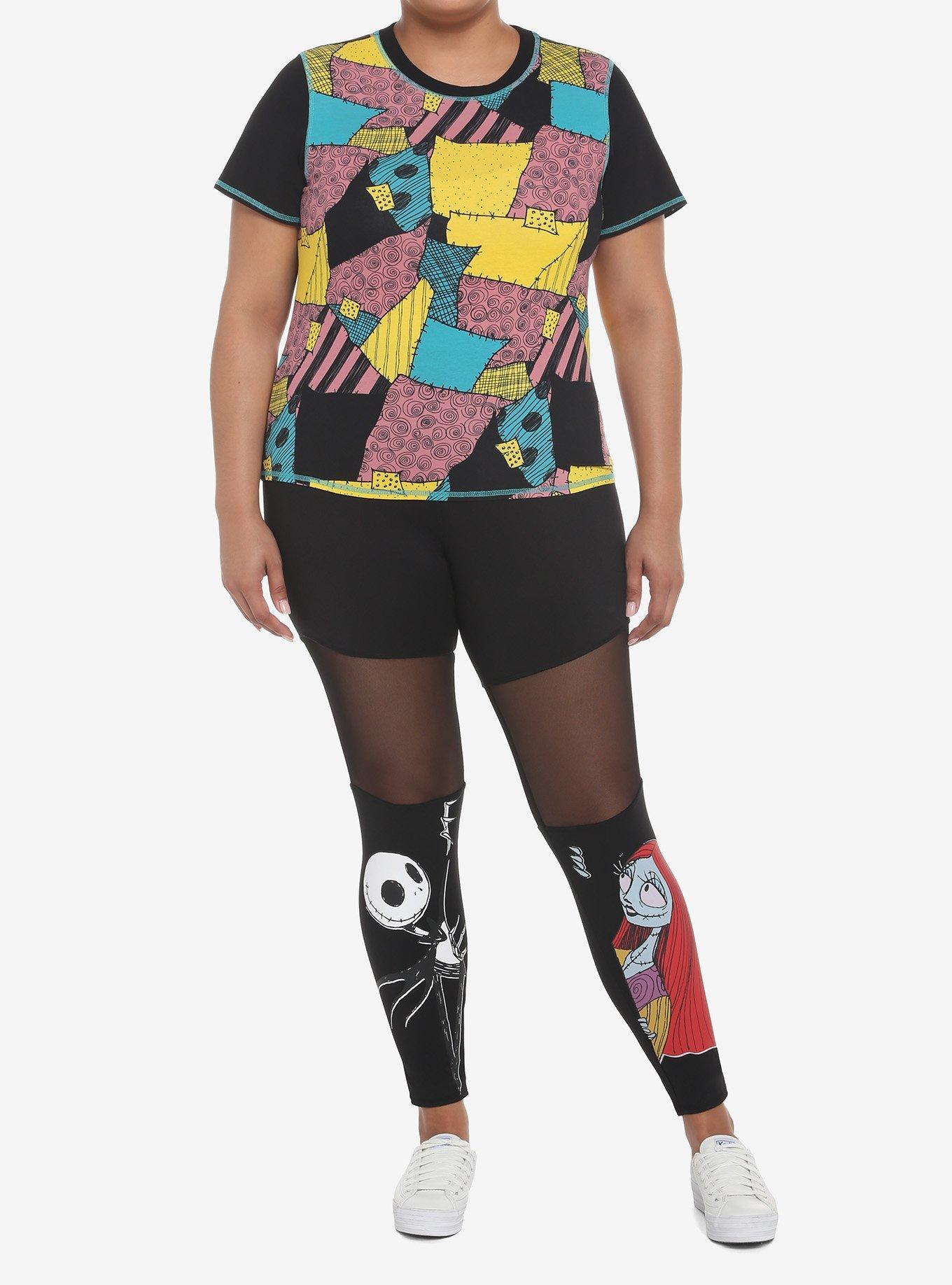 The Nightmare Before Christmas Sally Patchwork Skimmer Girls Top Plus Size, MULTI, alternate