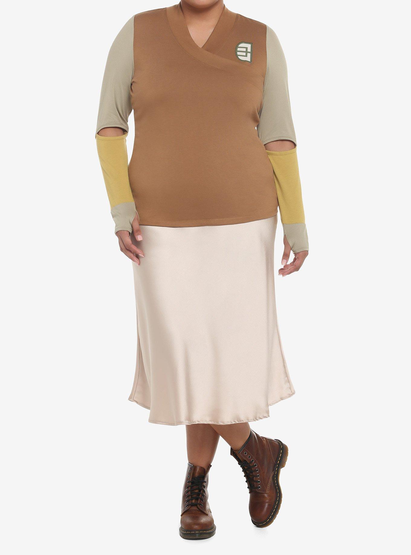 Her Universe Star Wars Andor Bix Caleen Long-Sleeve Top Plus Size, BROWN  SAND, alternate