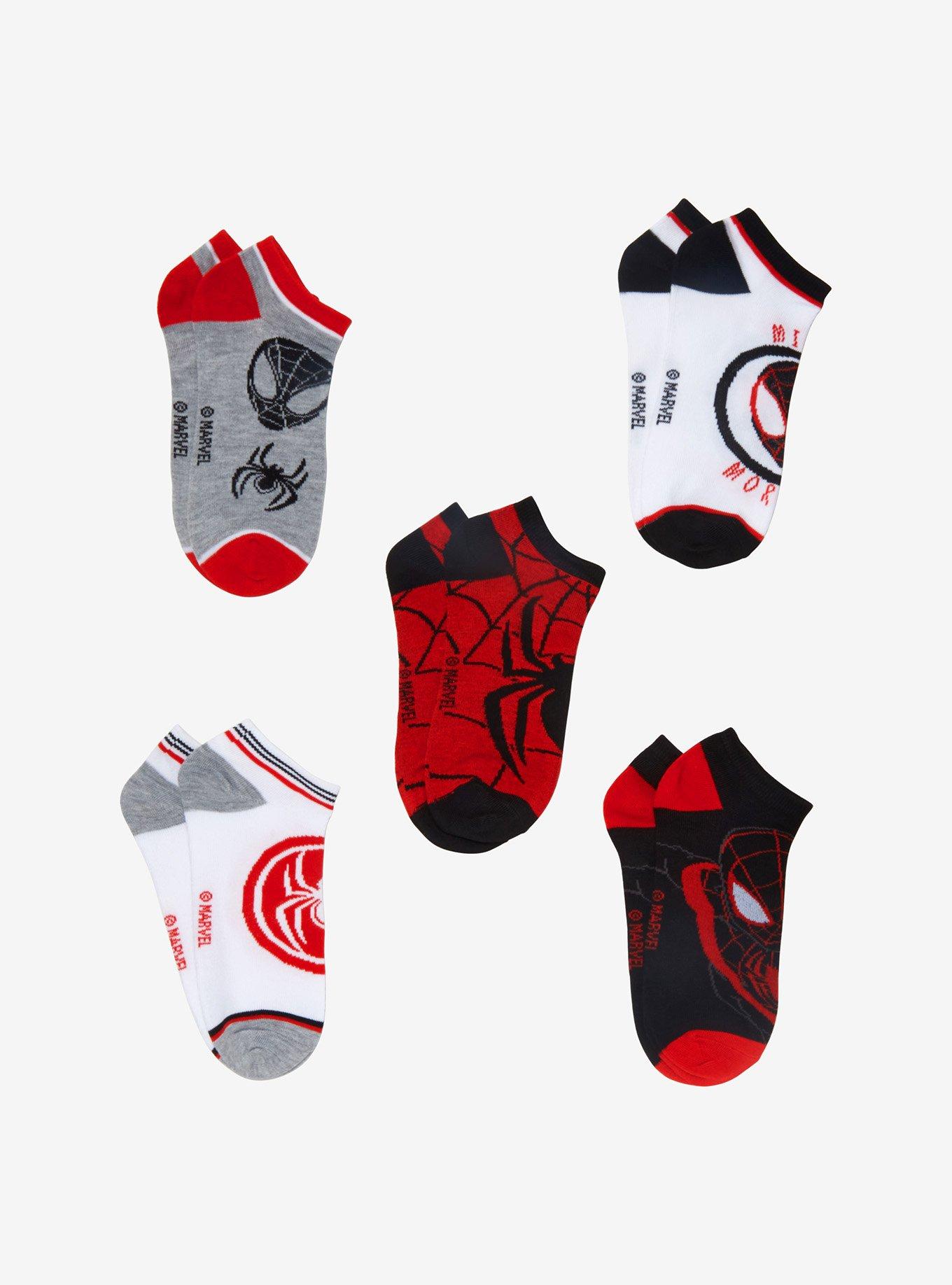 Marvel Spider-Man Miles Morales No-Show Socks 5 Pair, , alternate