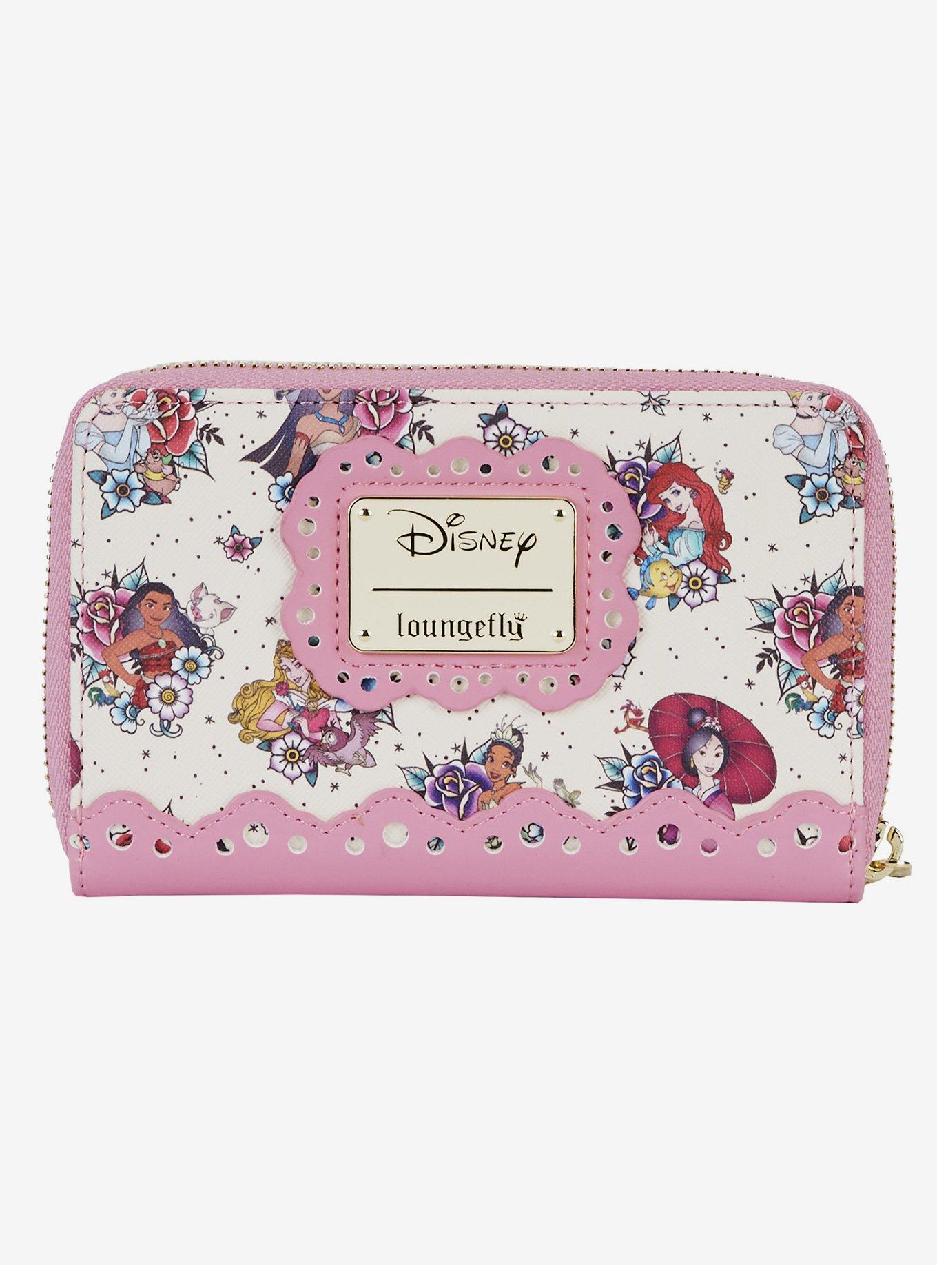 Loungefly Disney Princess Tattoo Zipper Wallet, , alternate