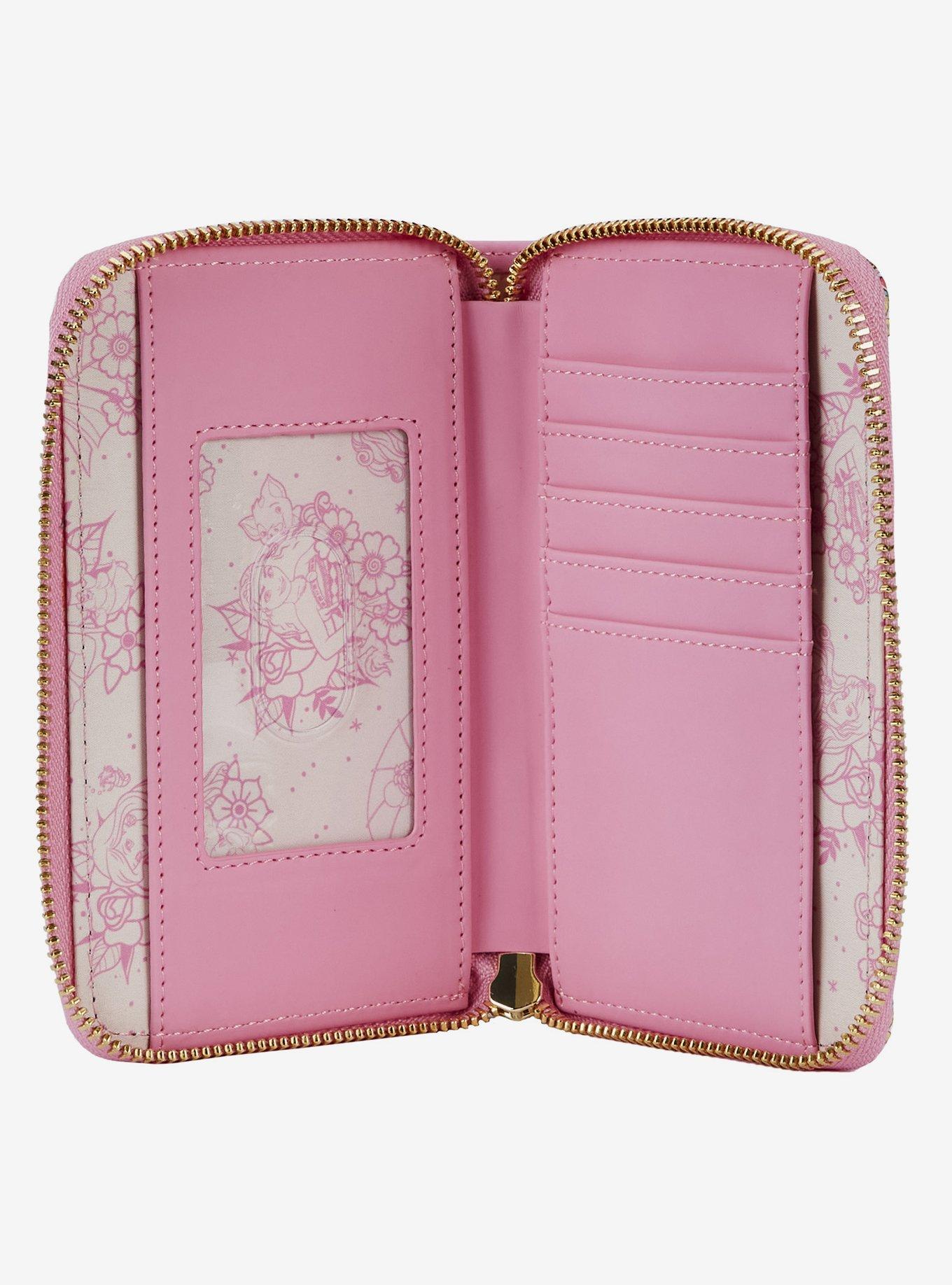 Loungefly Disney Princess Tattoo Zipper Wallet, , alternate