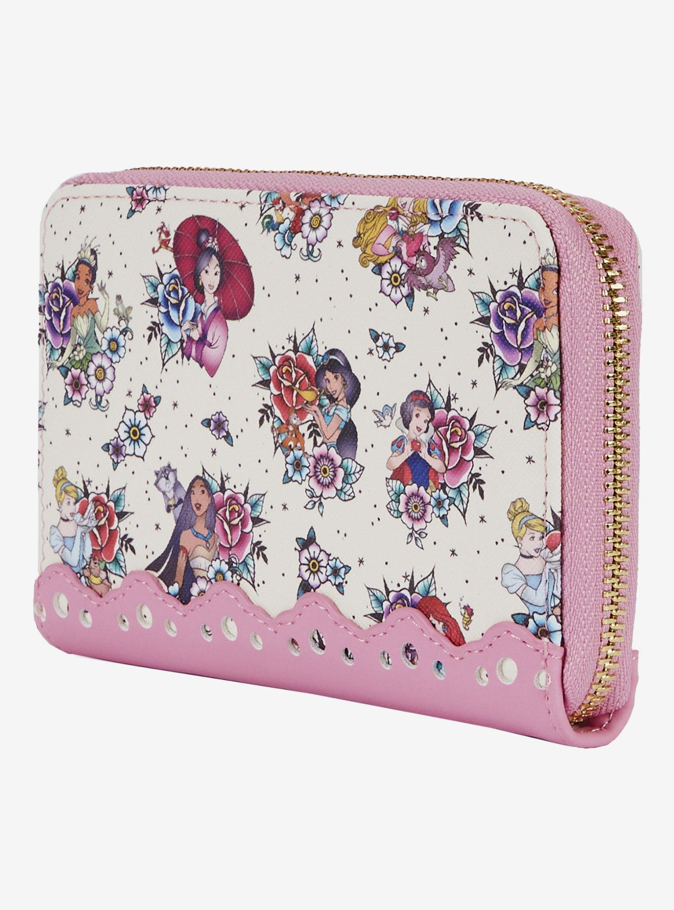 Loungefly Disney Princess Tattoo Zipper Wallet, , alternate