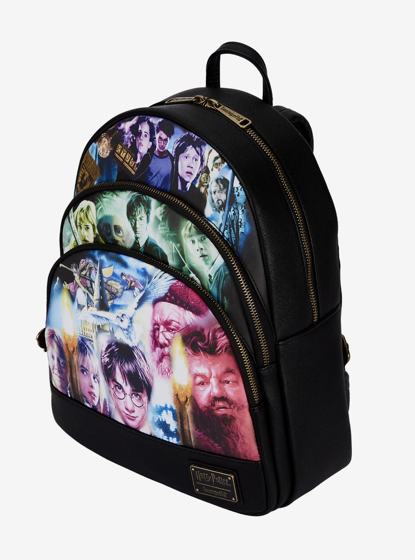 Loungefly Harry Potter Trilogy Triple Pocket Mini Backpack, , alternate
