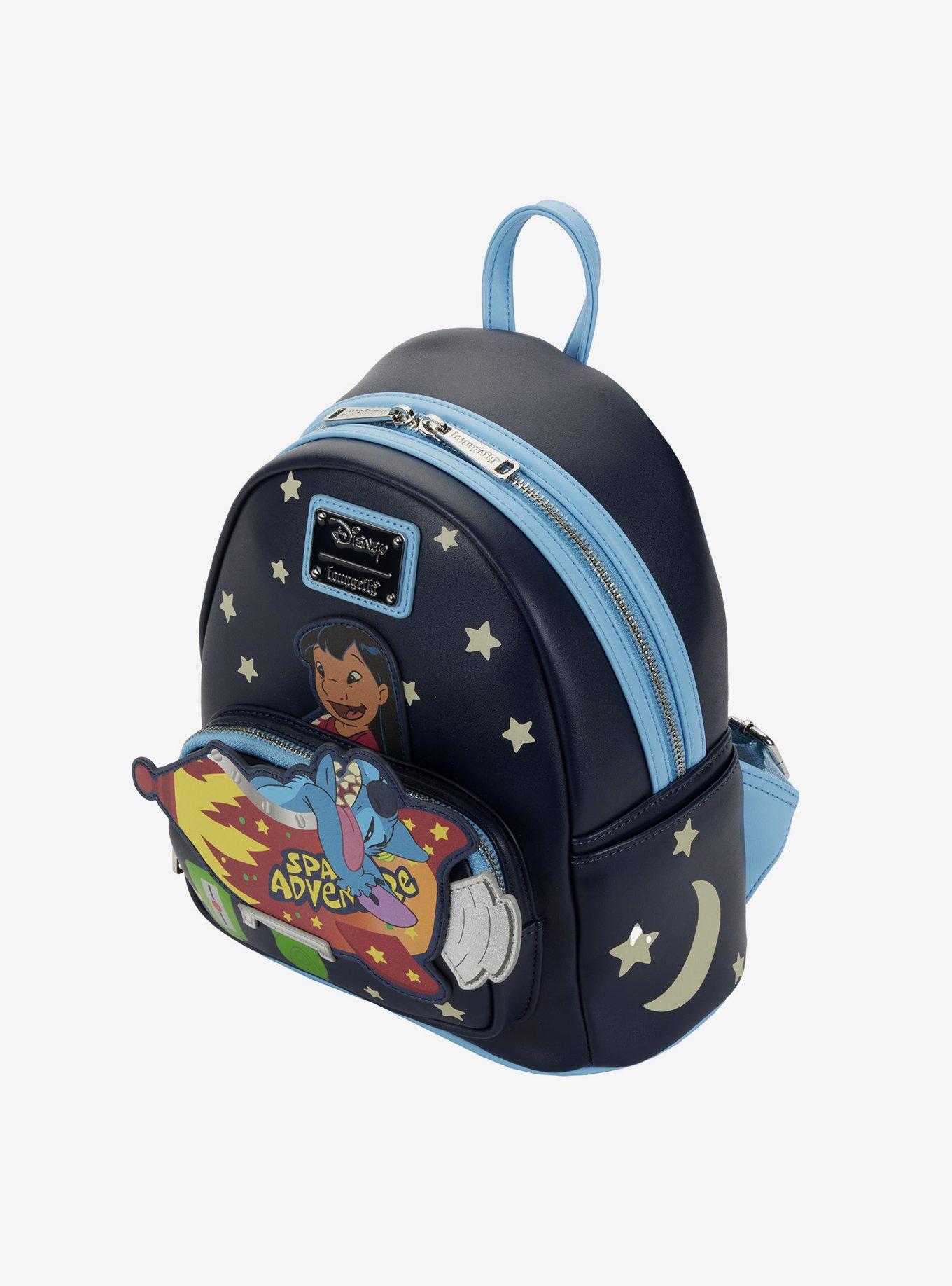 Loungefly Disney Lilo & Stitch Space Adventure Glow-In-The-Dark Mini Backpack, , alternate