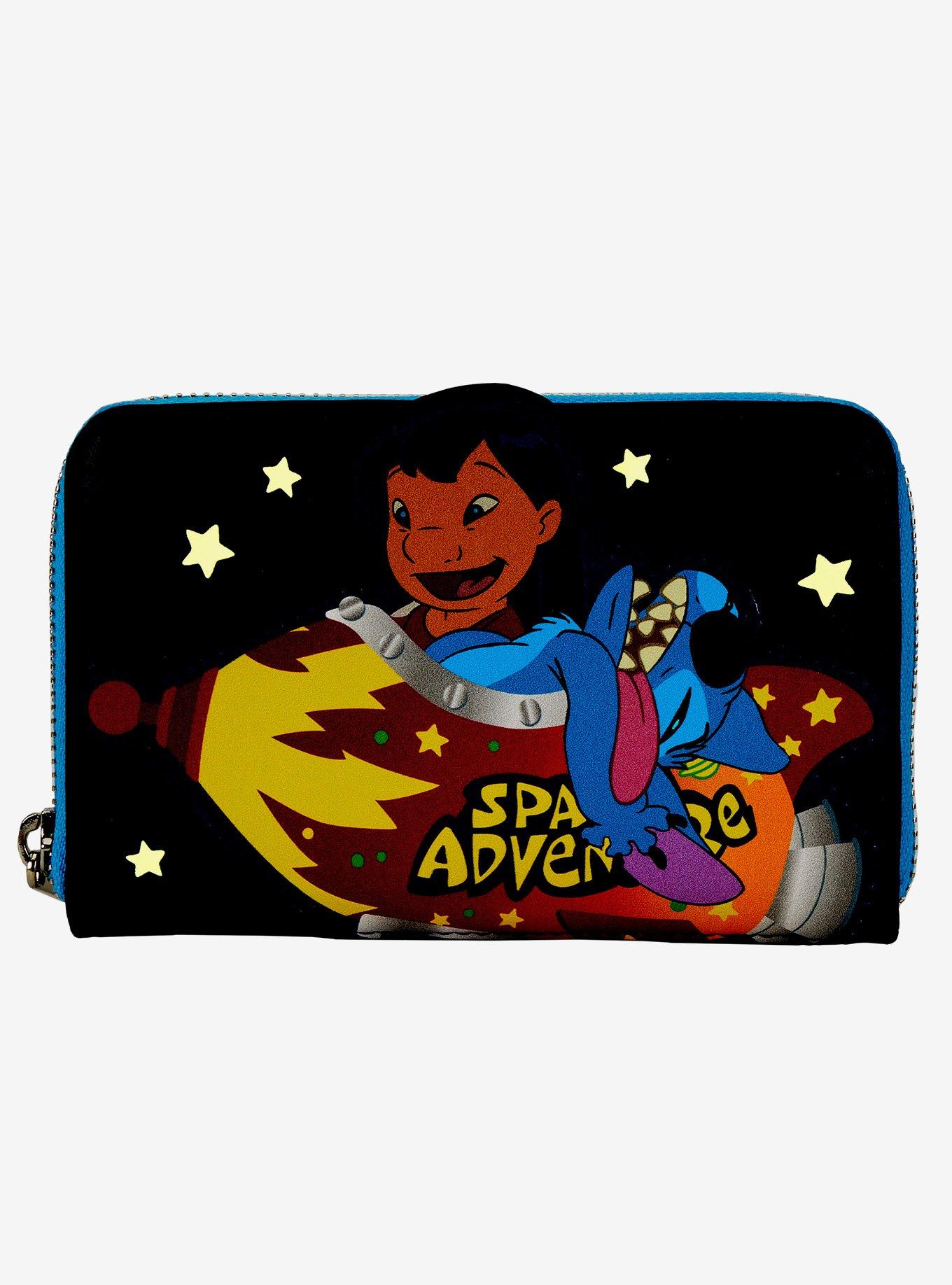 Loungefly Disney Lilo & Stitch Rocket Ship Glow-In-The-Dark Zipper Wallet, , alternate